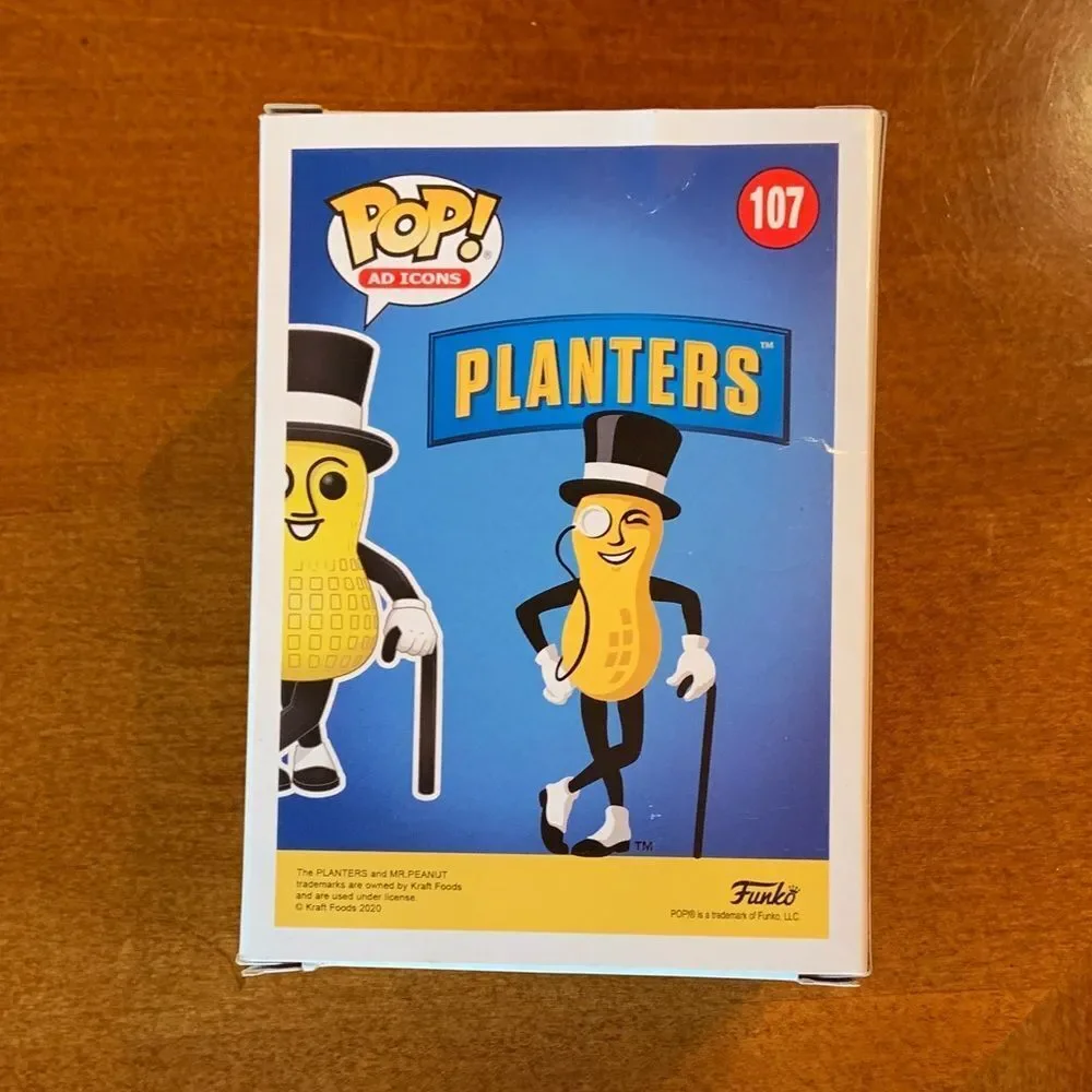 New in Box Funko Pop Mr. Peanut Planters Vinyl Figure Gift Collectible #107
